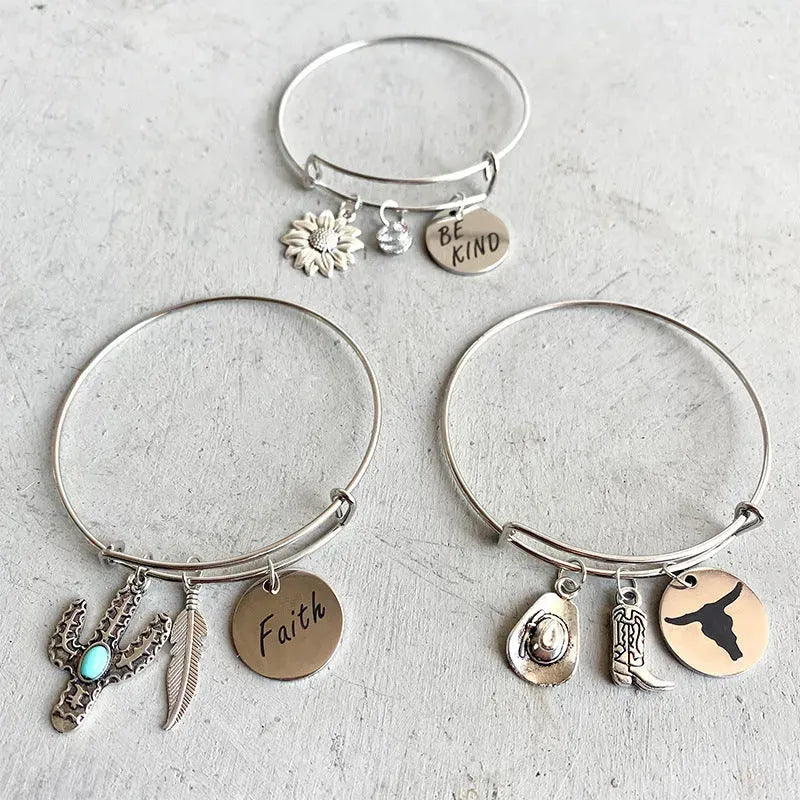 Multi-Charm Alloy Bracelet Bracelets - Tophatter Daily Deals